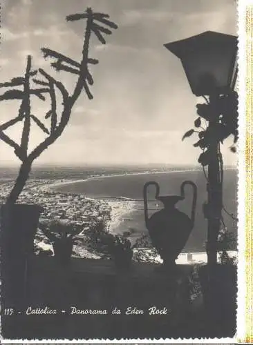 cattolica - panorama da eden rock, 1953 (Nr. 6704)