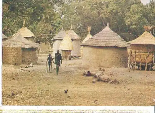republique de la haute-volta, type d'habitation au village, 1976 (Nr. 6732)