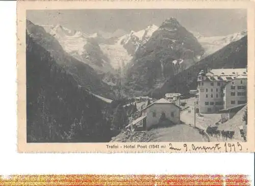 trafoi, hotel post, 1913 (Nr. 7168)