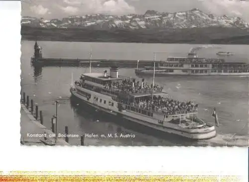 konstanz, hafen m. schiff m.s. austria, 1961 (Nr. 7892)