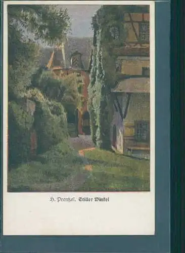 h. prentzel, stiller winkel, künstlerpostkarte (Nr. 8366)