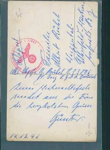 beste weihnachtsgrüße, 1941 (Nr. 8515)