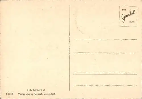 Auf Wiedersehen, Lindeberg, Gunkel-Karte (Nr. 8682)