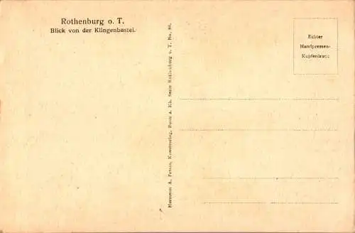 rothenburg o.t., blick v.d. klingenbastei (Nr. 8721)