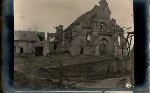 kriegszerstörung 1917, altes foto (Nr. 8753)