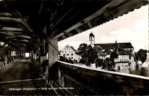 säckingen, blick aus der rheinbrücke (Nr. 8796)