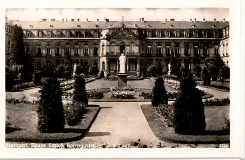 stuttgart, neues schloß, rosengarten, 1950 (Nr. 8815)