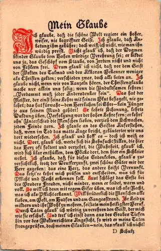 mein glaube, friedrich wolter, berlin (Nr. 8865)