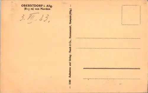 oberstdorf im allgäu v. norden, beschr. 1923 (Nr. 8902)