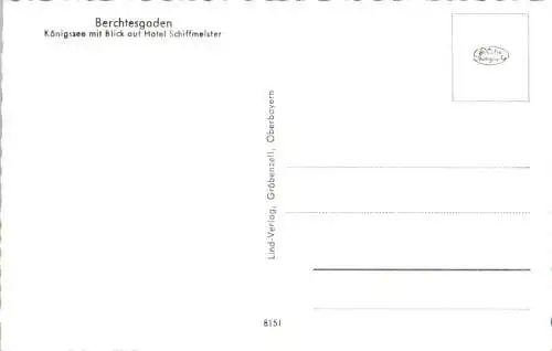 königssee m. blick auf hotel schiffmeister (Nr. 8962)