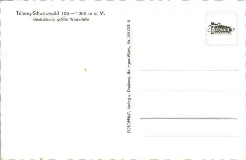 triberg, deutschlands größte wasserfälle (Nr. 9059)