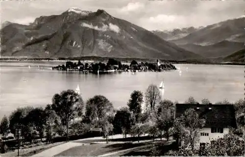 chiemsee, blick v. gstadt auf fraueninsel und hochgern (Nr. 9116)