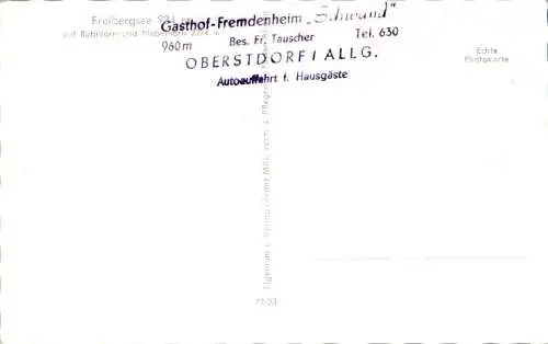 freibergsee mit rubihorn und nebelhorn (Nr. 9154)