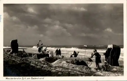 westerland, badestrand, strand, strandkorb (Nr. 9330)