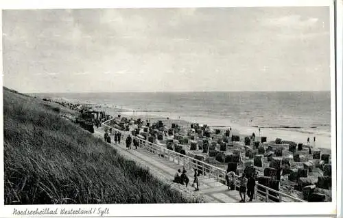 nordseeheilbad westerland, sylt, strand, strandkörbe (Nr. 9332)