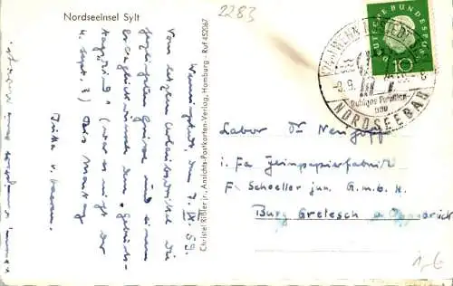 nordseeinsel sylt 1959 (Nr. 9471)
