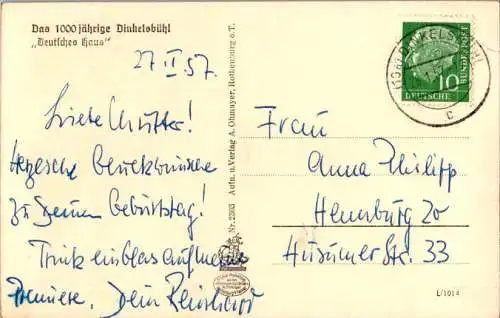 1000  jähriges dinkelsbühl, deutsches haus (Nr. 9501)