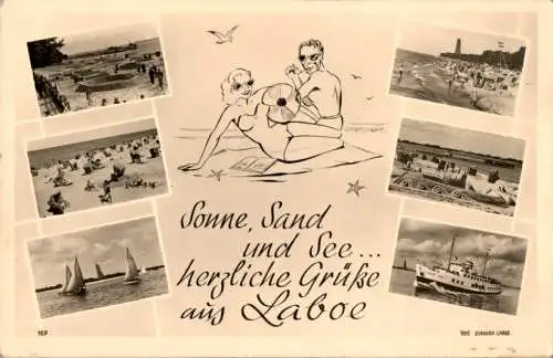 sonne, sand und see, herzl. grüße aus laboe (Nr. 9529)