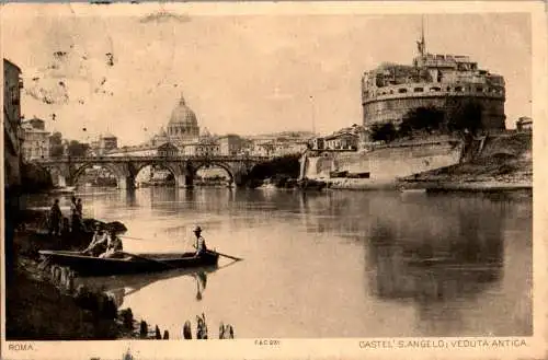 castel s.angelo, veduta antica, roma 1908 (Nr. 9540)