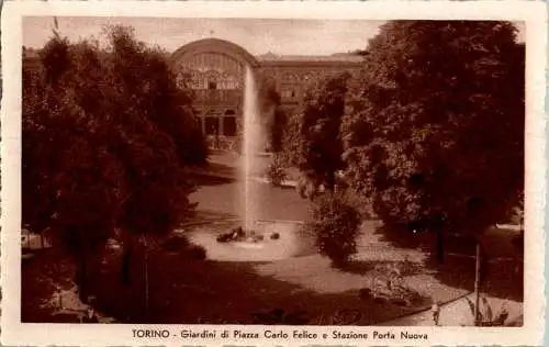 torino, giardini di piazza carlo felice e stazione porta nuova (Nr. 9560)