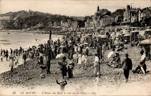 le havre, l'heure du bain et vue sur la hève (Nr. 9576)