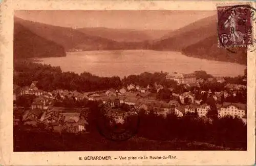 gérardmer, vue prise de la roche du rain  (Nr. 9593)