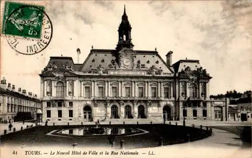 tours, le nouvel hôtel de ville et la rue nationale (Nr. 9600)