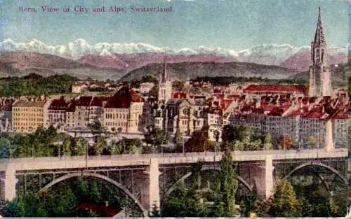 bern, view of city and alps, switzerland (Nr. 9621)