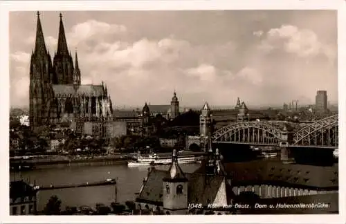 köln von deutz, dom und hohenzollernbrücke (Nr. 9673)