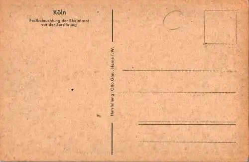 köln festbeleuchtung vor der zerstörung (Nr. 9692)