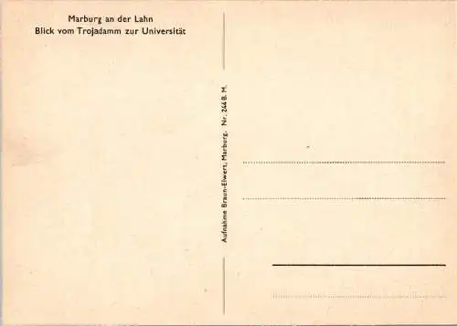 marburg, blick vom trojadamm zur universität (Nr. 9970)