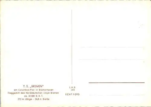 t.s. bremen, flagschiff des norddeutschen lloyd (Nr. 9980)