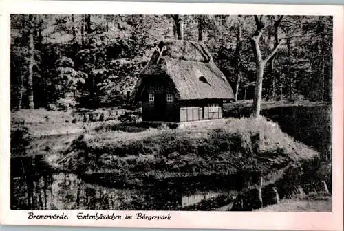 bremervörde, entenhäuschen im bürgerpark, 1957 (Nr. 10135)