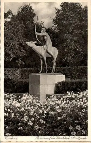 hamburg, diana auf der hirschkuh (stadtpark) (Nr. 10308)