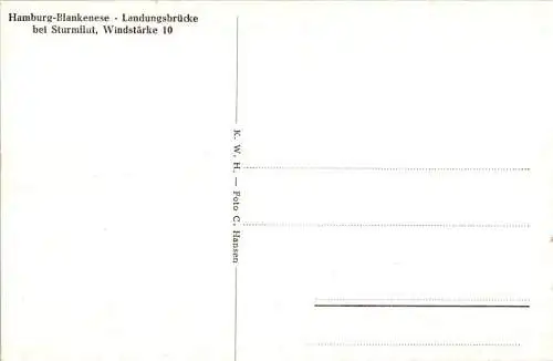 hamburg-blankenese, landungsbrücke bei sturmflut (Nr. 10315)