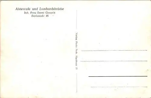 alster-café und lombardsbrücke, emmi gorgels (Nr. 10343)