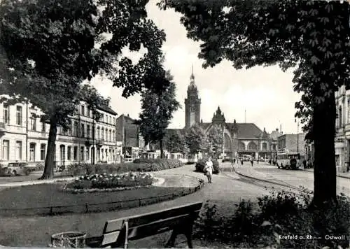 krefeld am rhein, ostwall, 1957 (Nr. 10646)