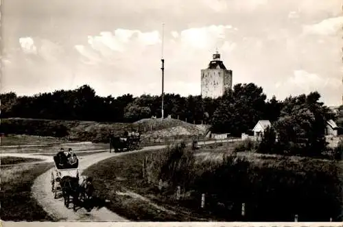 insel neuwerk, abfahrt der wattwagen, 1967 (Nr. 10885)