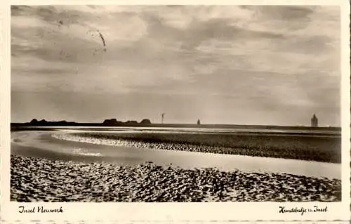 insel neuwerk, hundebalje und insel, 1956 (Nr. 10886)