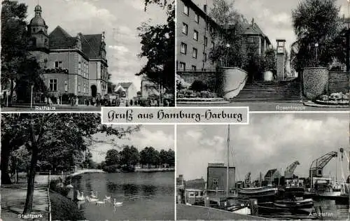 gruß aus hamburg-haburg, rosentreppe, 1956, ddr-marke (Nr. 10899)