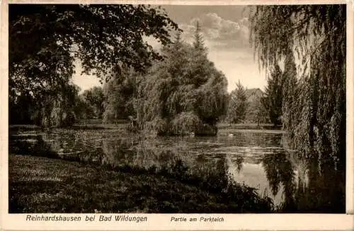 reinhardshausen bei bad wildungen, partie am parkteich (Nr. 11006)