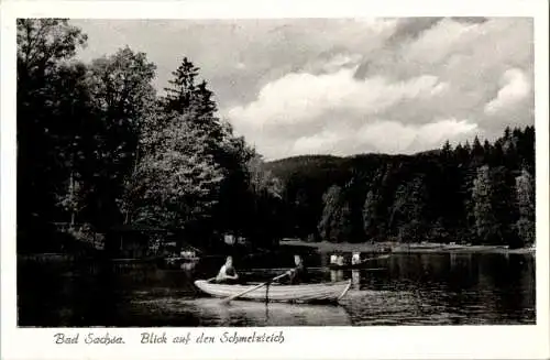 bad sachsa, blick auf den schmelzteich, 1961 (Nr. 11023)