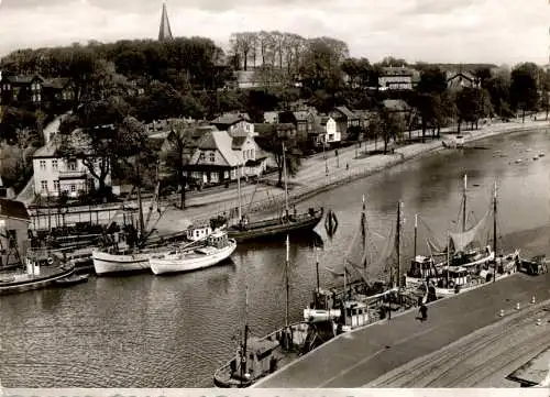 eckernförde, blick auf borby und hafen, 1962 (Nr. 11112)