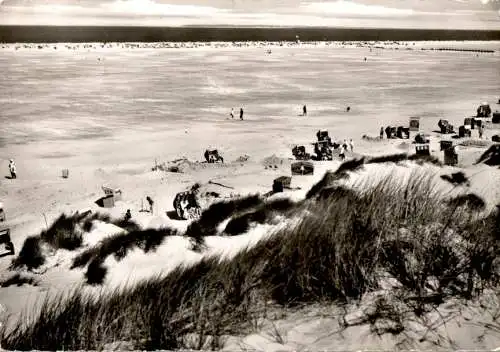 amrum, der badestrand bei norddorf, 1963 (Nr. 11213)