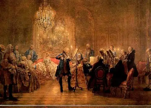 adolph von menzel, das flötenkonzert von sanssouci (Nr. 11364)