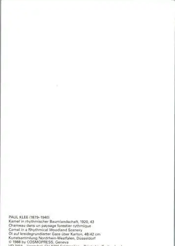 paul klee, kamel in rhythmischer baumlandschaft (Nr. 11394)