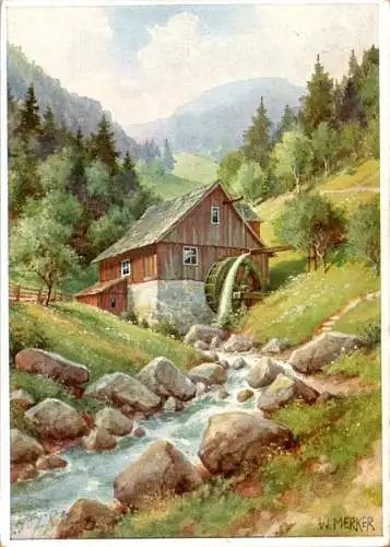 w. merker, die mühle im schwarzwald (Nr. 11432)