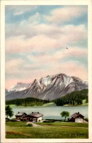 kunstkarte, see, berge, ort unbek. (Nr. 11586)