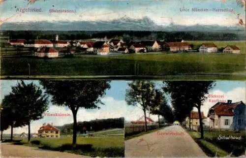 argelsried bahnstation, 1916, linie herrsching (Nr. 11647)