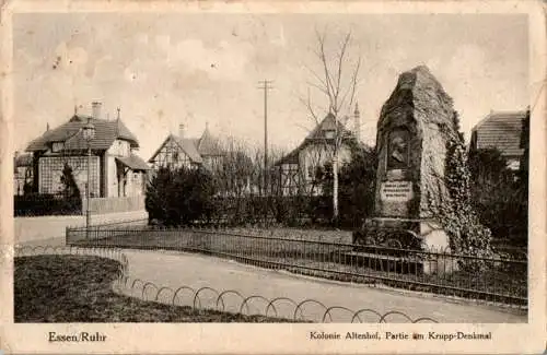 essen/ruhr, kolonie altenhof, partie am krupp-denkmal (Nr. 11882)